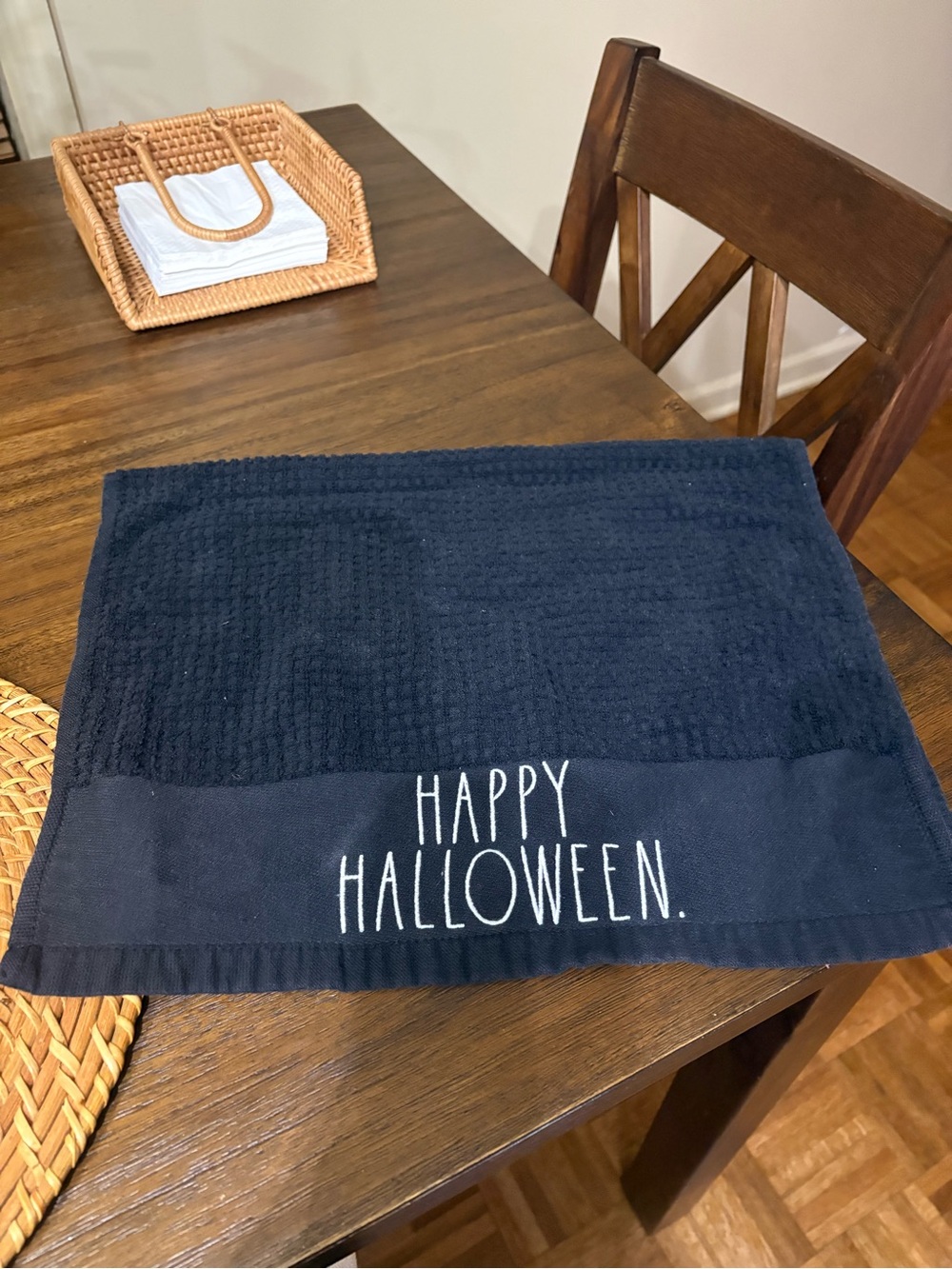 Rae Dunn Halloween kitchen towel